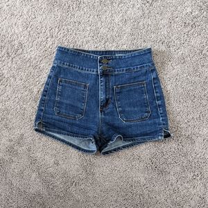 High-waisted Denim Shorts